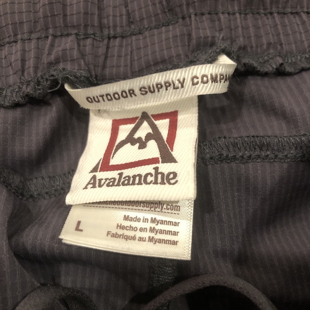 Avalanche Dark Gray Hiking Shorts Lightweight Quick Dry Stretch Large Zip Pocket - Picture 5 of 6
